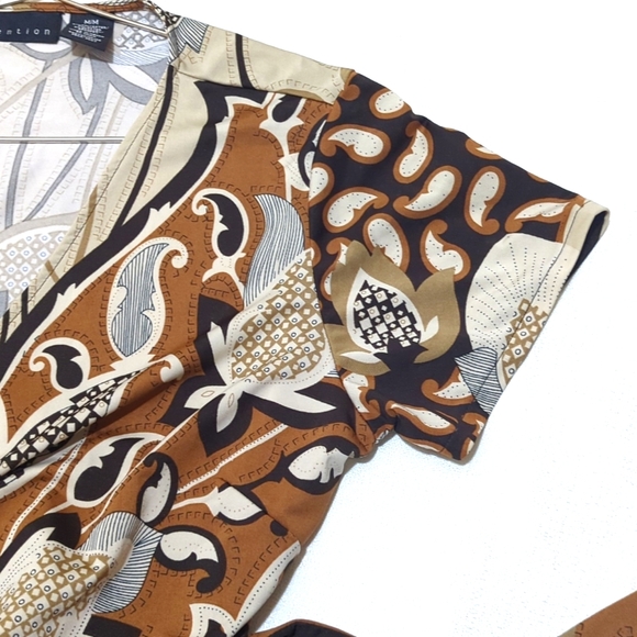 Attention | Midi Wrap Dress | Modern | Chic | Retro | V Neck | Summer | Travel - Picture 6 of 8